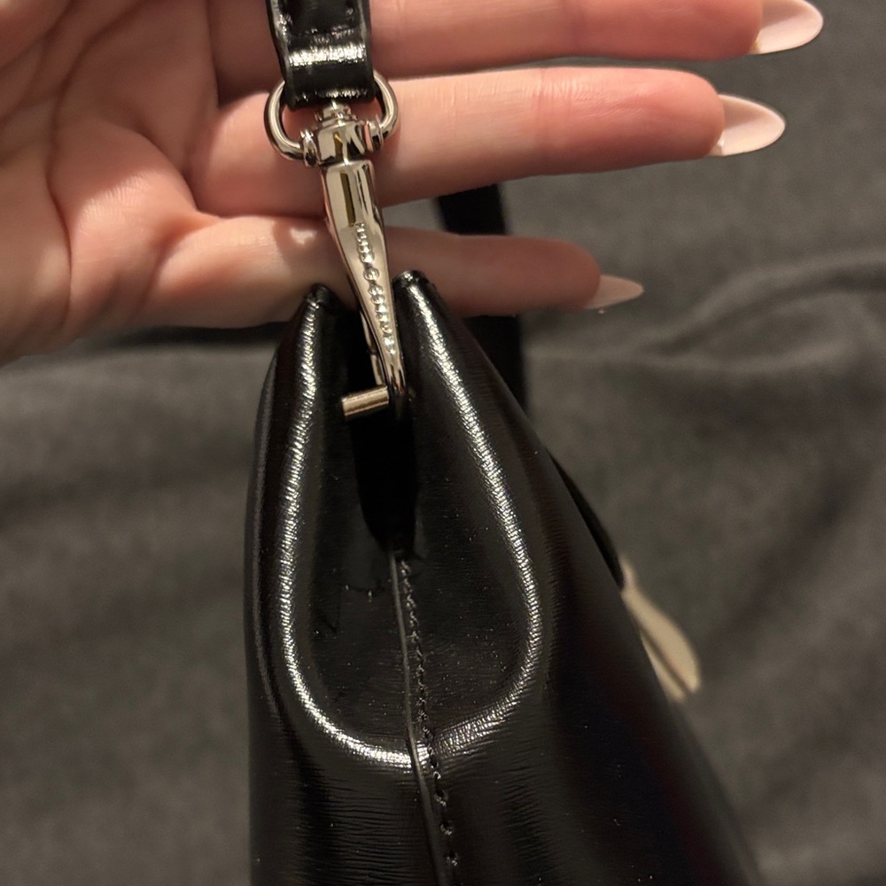 Charles & Keith Shiny Black Shoulder Bag - Picture 4 of 9